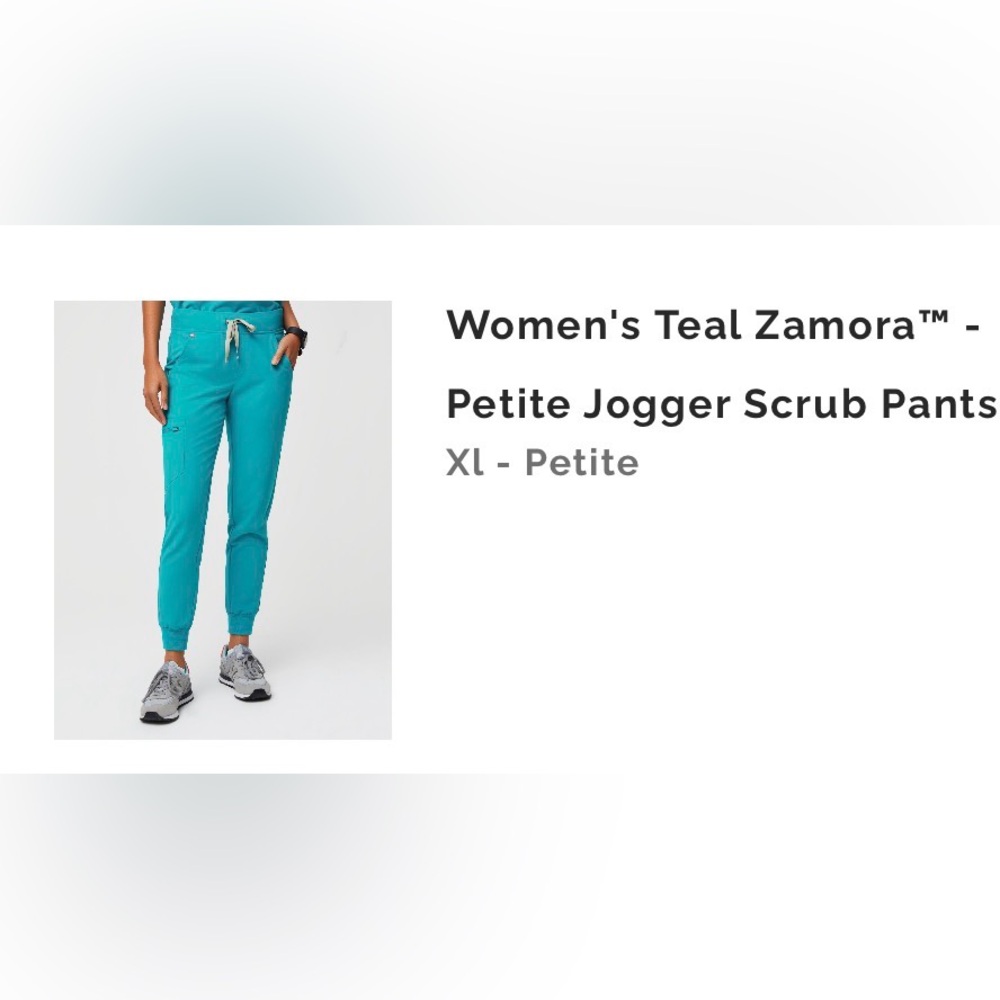 Teal Zamora Jogger scrub Pants with Drawstring